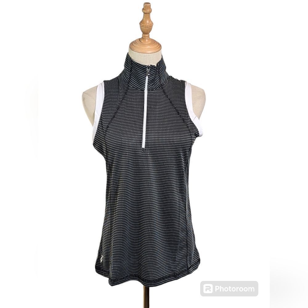 Nancy Lopez Black & White Sleeveless Golf Tank NWT